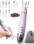 Aleanu Professional Manicure Pedicure Kit - 10 Speeds Cordless Nail Drill丨Rechargeable Pedicure Tools for feet, Nail Drill for Thick Nail Toenail Cuticle Women Men Baby Pets(Purple)