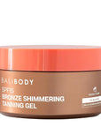 Bali Body Bronze Shimmering Tanning Gel SPF 15 โ Sun-Kissed Glow with Coconut Scent, Carrot Root & Vitamin E โ Organic Bronzer & Shimmer Sunscreen for Quick Tan, Hydration & Even Skin Tone