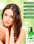 Aloe Vera Gel for Face - Organic Aloe Vera Gel from 100 Percent Pure Aloe Vera Use to Skin Sunburn Relieve, Soothing and Firming