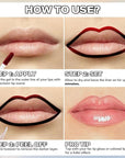 Cilrofelr Peel Off Lip Liner Stain, Long Wear Tattoo Lip Liner with Tweezer, Peel Off Lip Stain with Matte Finish, Long Lasting, Waterproof, Transfer-proof, Highly Pigmented Color (N-Nude Pink)