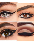 Kaely 2Pcs Gel Eyeliner Pencil, Natural Black Eyeliner Cream for Waterline, Liquid Eye Liner Waterproof Smudge Proof, Black Smoky Eyeshadow Palette Halloween Makeup, delineador de ojos contra el agua