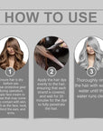 2-in-1 Natural Essence Extract Silver Hair Dye, Caremey No Bleaching SilverGrey & Smoke Grey Hair (2pcs)