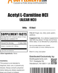 BulkSupplements.com Acetyl L-Carnitine Powder - ALCAR Powder, Acetyl L-Carnitine 1500mg, Carnitine Supplement - Gluten Free, 1500mg per Serving, 500g (1.1 lbs) (Pack of 1)