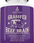 Ancestral Supplements Grass Fed Beef Brain Supplement with Beef Liver, Whole Food Brain Support Promotes Brain, Mood, and Memory Health, Brain and Liver Health Formula Capsules, Non-GMO, 180 Capsules