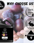 Naturevibe Botanicals Plum Oil 32 Ounces | 100% Pure and Natural | Great for Skin Care and Hair Care