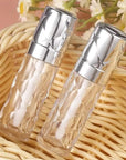 silver Empty lip gloss tubes with wand prismatic Lipgloss tube containers for lip oil packing