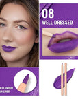 Oulac Matte Purple Lip Liner Pencil, Waterproof Retractable Lipliner Crayon, Smooth and Creamy Long Wearing Lip Makeup, Contour Your Lips, Vegan Beauty, 08 Well-dressed