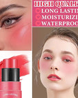 Cream Blush Stick,Blush Stick for Cheeks with Contour Rose Pink)