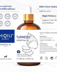 HIQILI 100ML Turmeric Oil for Face Skin Care, Aromatherapy,100% Pure, Use After Dilution- 3.38 Fl Oz