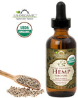 US Organic Hemp Seed Oil, Certified Organic, Pure & Natural, Cold Pressed Virgin, Unrefined, Amber Glass Bottle with Glass Eye Dropper for Easy Application (2 oz (56 ml))