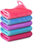 Nugilla Makeup Remover Cloth, 5 Packs Reusable Microfiber Makeup Remover Towels, Face Towel for Women