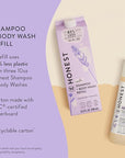 The Honest Company 2-in-1 Cleansing Shampoo + Body Wash Refill Carton | Gentle for Baby | Naturally Derived, Tear-free, Hypoallergenic | Lavender Calm, 32 fl oz