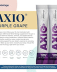 AXIO Regular Energy Drink Powder, Purple Grape, 30 Packets, Instant Energy Powder, Energy Supplement in a Drink Mix, w/B Vitamins, DMAE, L-Theanine, Quercetin, Green Tea & Pine Bark Extract
