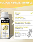 HIQILI 16 Ounces Vanilla Essential Oil, Strong Fragrance for Body Lotion, Candle Making, Soap, Aromatherapy -16 Fl Oz