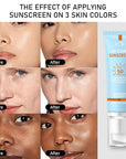 VGO Clear Face Sunscreen SPF 50, Hydrating Sun Essence Face Sunscreen Leaves No Sticky Feeling Travel Size Sunscreen Against UVA and UVB Rays 50ml / 1.7oz