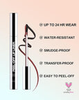 Erinde Peel Off Lip Liner Stain, Long Lasting Tattoo Lip Liner with Tweezer, Matte Finish Peel Off Lip Stain, Waterproof Transfer Proof Lip Stain Peel Off, Non-Stick Cup Nude Lip Stain Lipliner, 04