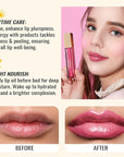 Oulac Shine Nude Liquid Lipstick for Women-Lip Plumper Lip Gloss for Dry Lip Care, Lightweight Soft and Hydrating Lip Tint Stain with Vitamin E & Rose Oil Vegan & Cruelty-Free, S01