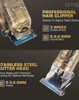 Professional Hair Clippers for Men Set, Electric Haircut Kit Mens Cordless Hair Clipper for Barbers