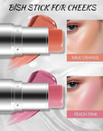 Peach Pink Cream Blush Stick, Monochromatic Multi-Blush Stick for Cheeks & Highlighter, Pigmented Long Lasting Smooth Natural Cheek Tint, Matte and Dewy Finish, Vegan & Cruelty-Free for All Skin-04