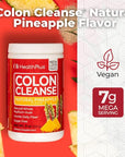 Health Plus Colon Cleanse Digestive Support | Natural Sweetener without Artificial Flavors | Daily Fiber for Toxin Elimination To Reduce Bloating | Pineapple Flavor | 9 Ounces, 36 Servings