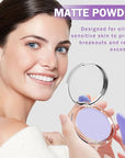 AIUEO Lavender Matte Setting Powder Sunscreen Powder Oil De Maquillaje