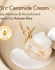 The Face Shop Rice Ceramide Cream, Hydrating Face Moisturizer, for Dry & Combination Skin, Lightweight, Fast-absorbing, 1.69 fl. oz.