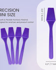 PANA 100pcs Brand Cosmetic Make Up Disposable Plastic 2.5" Spatulas Skin Care Facial Cream Mask Spatula (100 Pieces in a Container) (PURPLE)