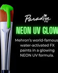 Mehron Paradise FX UV Neon Glow – Neon UV Martian 1.4 oz | Water Activated Black Light UV Paint for Raves, Costumes, SFX, Halloween, Stage, Theater & Cosplay