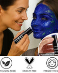 BOBISUKA Blue Face & Body Paint Stick Water-Based Washable Face Paint Makeup Stick for Halloween Avatar Smurf Mystique Skeleton Skull Clown, Cosplay, SFX, Sports Eye Black & Costume Party