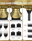Beard Trimmer Kit for Men - Professional 6 in 1 Hair Clipper Trimmer, Cordless Multi Groomer, Mens Grooming Kit for Beard, Face, Body Nose Electric Razor with Travel Case as Gifts for Him