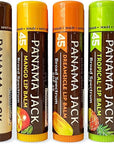 Panama Jack Sunscreen Lip Balm - SPF 45, Flavor Pack, Broad Spectrum UVA-UVB Sunscreen Protection, Prevents & Soothes Dry, Chapped Lips (Dreamsicle/Vanilla/Tropical/Mango)
