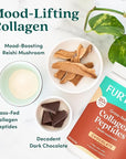 Further Food Chocolate Collagen Peptides Powder, Grass-Fed Pasture-Raised Hydrolyzed Type 1 & 3 Protein, Gut Health + Joint, Hair, Skin, Nails, Paleo Keto Sugar-Free 24.34 oz