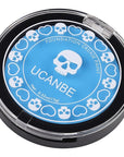 UCANBE Light Blue Face Body Paint Makeup Foundation, Cream Greasepaint for Kids & Adult, Non-Toxic FX Face Painting Kit for Halloween Smurf Avatar Corpse Bride Sally Face Makeup, Costume Cosplay Party