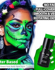 Go Ho Amazon Green Face Paint Stick,Water Based Washable Face Paint Makeup Stick,Non-toxic Full-coverage Cream Body Paint for Adults Children Halloween Cosplay SFX Hulk Gamora Makeup