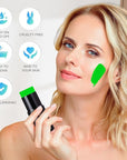 Go Ho Light Green Face Body Paint Stick,Water Based Washable Green Face Paint Stick,Non-toxic Full-coverage Cream Body Paint for Halloween Cosplay SFX Makeup,St Patricks Day Accessories