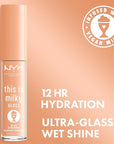 NYX PROFESSIONAL MAKEUP This Is Milky Gloss, Lip Gloss with 12 Hour Hydration, Vegan - Milk & Hunny (Honey Nude)