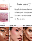 3-in-1 Blendable Trio, Contour and Highlight Blush Makeup