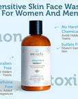 Manuka Honey Face Wash for Women and Men - Sulfate Free Moisturizing Cleanser with Organic Aloe Vera - Soothing Plus Gentle on Dry Skin Facial Cleanser Made in USA - 8oz