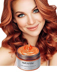 Temporary Hair Color Wax Orange 4.23 oz-Instant Hairstyle Cream Hair Pomades Hairstyle Wax for Party Cosplay Easy Cleaning