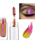 MAKI YIKA Glitter Eyeshadow Rose Pink Liquid Multichrome Eyeshadows Long Lasting, Metallic Chameleon Eye Shadow Smudgeproof Holographic Eye Topper Glitters (#5 Moonbow)