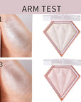 MEICOLY Baked Highlighter Powder Palette,Natural Face Highlighter Shimmer
