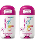 hello Unicorn Aluminum Free Deodorant for Women, Girls, Safe for Kids, Dermatologically tested, Natural Fragrance, 2 Pack