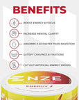 NZE Caffeine Nootropic Pouches (Lemon Cherry) - Nootropic Energy Pouches with 50mg Caffeine, Alpha GPC, L-Tyrosine & L-Theanine No Sugar or Artificial Sweeteners - 15 Nicotine Free Pouches A Can