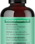 Pure Eucalyptus Essential Oil 4oz Invigorating Home Spa Aromatherapy and Natural Bath Oil - Eucalyptus Oil for Diffuser Dry Scalp Care and DIY Skin Care