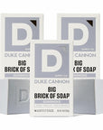 Duke Cannon Supply Co. Big Brick of Soap Bar for Men Gun Smoke (Wood, Bourbon & Leather) Multi-Pack - Superior Grade, Extra Large, Masculine Scents, All Skin Types, Paraben-Free, 10 oz (3 Pack)