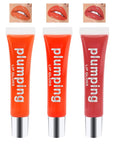 Hydrating Lip Glow Oil-3Pcs Tinted Plumping Lip Oil Lip Plumper, Moisturizing Smooth Lipgloss for Lip Care, Glossy Finish Clear Tint Shiny and Vegan Juicy Lip Gloss,Nourishing Non-Sticky Formula-Set A