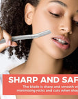 ZOMCHI Eyebrow Razor, Face Razors for Women&Men, Eyebrow Trimmer Shaper with Precision Cover,Facial Shaver with 6 Blades (Silver)