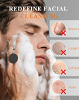 VWMYQ Silicone Face Scrubber for Men, Gentle Exfoliator Pad & Massager, Facial Cleansing Brush Silicone Face Wash Brush Removes Dead & Dry Skin