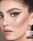 FOCALLURE 2 Pcs Contour Foundation Stick, Highlighter & Bronzer Pen, Face Brightens & Shades Pencil, Highlighting Shade Longwear Makeup, Highlight Bronzer Shaping Trimming Stick,Universal