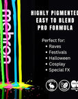 Mehron Paradise FX UV Neon Glow – Neon UV Nebula 1.4 oz | Water Activated Black Light UV Paint for Raves, Costumes, SFX, Halloween, Stage, Theater & Cosplay
